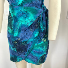 Load image into Gallery viewer, Vintage All That Jazz Tropical Faux Wrap Mini Dress
