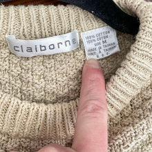 Load image into Gallery viewer, Vintage Beige Claiborne Cotton Sweater
