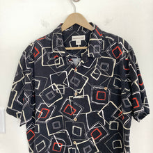 Load image into Gallery viewer, Vintage Pronto Uomo Funky Geometric Silk Button Down Shirt
