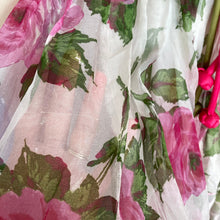 Load image into Gallery viewer, 1950s Pink Floral Fit and Flare Cocktail Dress
