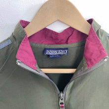 Load image into Gallery viewer, Green Lands&#39; End Quarter Zip Windbreaker
