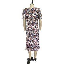 Load image into Gallery viewer, Vintage Tabby of California Floral Ribbed Knit Midi Dress
