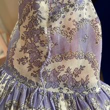 Load image into Gallery viewer, 1950s Purple Floral Fit and Flare Cocktail Dress
