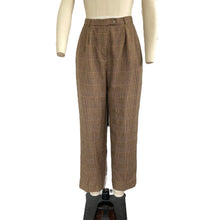 Load image into Gallery viewer, Vintage Jaclyn Smith Brown Plaid Trousers
