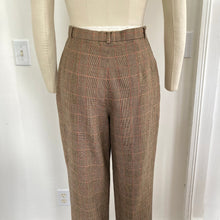 Load image into Gallery viewer, Vintage Jaclyn Smith Brown Plaid Trousers
