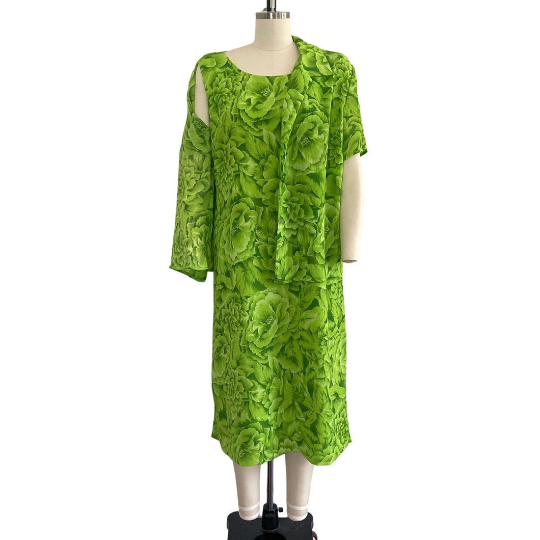 Bright Chartreuse Sag Harbor Floral Dress Set