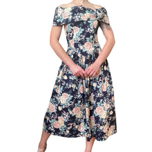 Load image into Gallery viewer, Vintage Jessica McClintock Gunne Sax Floral Off the Shoulder Dress
