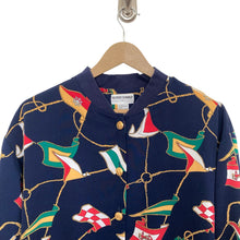 Load image into Gallery viewer, Vintage Alfred Dunner Navy Nautical Flag Jacket
