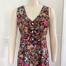 Load image into Gallery viewer, Vintage Bobbie Bee Tropical Maxi Dress with Tie
