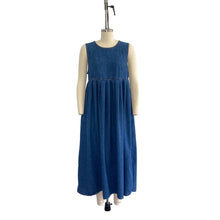 Load image into Gallery viewer, Vintage Laura Ashley Pleated Denim Jumper Dress
