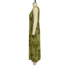 Load image into Gallery viewer, Tropical Green 90s Maxi Dress
