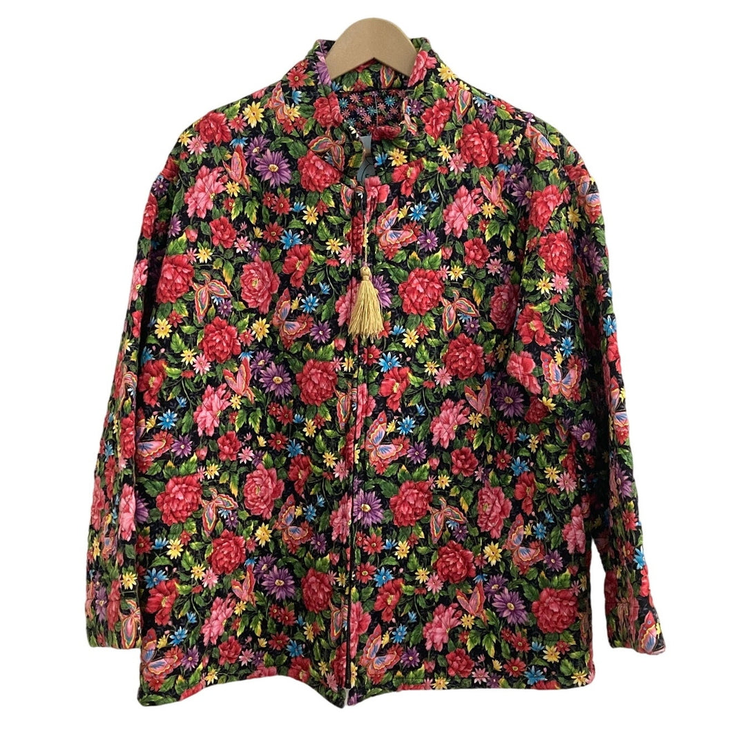 Handmade Granny Floral Quilt Coat