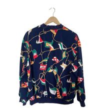 Load image into Gallery viewer, Vintage Alfred Dunner Navy Nautical Flag Jacket

