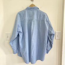 Load image into Gallery viewer, Vintage Flower and Heart Embroidered Chambray Shirt
