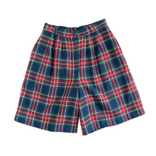 Load image into Gallery viewer, Vintage Wool Blend Plaid Bermuda Shorts
