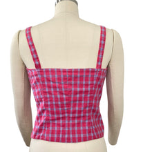 Load image into Gallery viewer, Pink Plaid Lizsport Bodice Top
