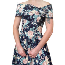 Load image into Gallery viewer, Vintage Jessica McClintock Gunne Sax Floral Off the Shoulder Dress
