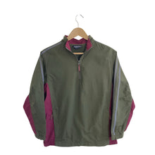 Load image into Gallery viewer, Green Lands&#39; End Quarter Zip Windbreaker
