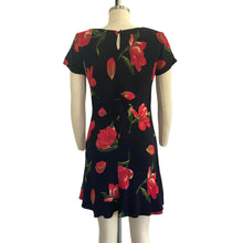 Load image into Gallery viewer, Vintage Y2K Black and Red Floral Dress
