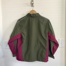 Load image into Gallery viewer, Green Lands&#39; End Quarter Zip Windbreaker
