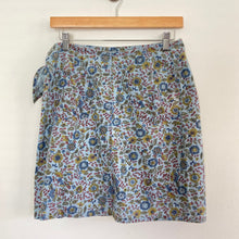 Load image into Gallery viewer, Vintage Floral Denim Wrap Skirt
