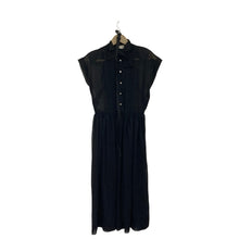 Load image into Gallery viewer, 1960s Vintage Sheer Black Shirtwaist Dress
