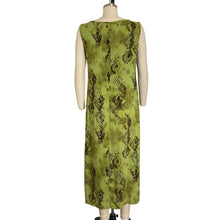 Load image into Gallery viewer, Tropical Green 90s Maxi Dress
