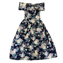 Load image into Gallery viewer, Vintage Jessica McClintock Gunne Sax Floral Off the Shoulder Dress
