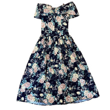 Load image into Gallery viewer, Vintage Jessica McClintock Gunne Sax Floral Off the Shoulder Dress
