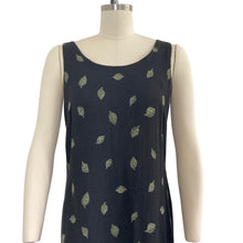 Load image into Gallery viewer, Vintage Black Tropical Maxi Dress with Jungle Print

