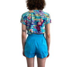 Load image into Gallery viewer, Vintage Bright Blue High Waisted Shorts
