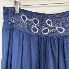 Load image into Gallery viewer, The Travel Collection Navy Blue Peasant Skirt
