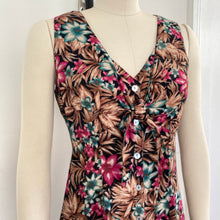 Load image into Gallery viewer, Vintage Bobbie Bee Tropical Maxi Dress with Tie

