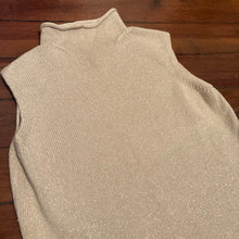 Load image into Gallery viewer, Vintage Gap Metallic Beige Mock Neck Sweater Vest
