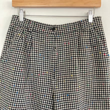 Load image into Gallery viewer, Vintage High Rise Rainbow Speckled Houndstooth Bermuda Shorts
