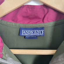 Load image into Gallery viewer, Green Lands&#39; End Quarter Zip Windbreaker
