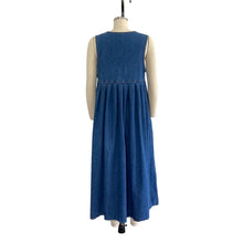 Load image into Gallery viewer, Vintage Laura Ashley Pleated Denim Jumper Dress
