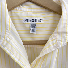 Load image into Gallery viewer, Vintage Piccolo Yellow Pinstripe Button Up Blouse
