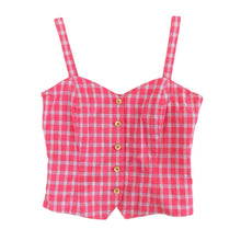 Load image into Gallery viewer, Pink Plaid Lizsport Bodice Top
