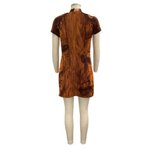 Load image into Gallery viewer, VIntage 1970s Hilo Hattie by Evelyn Margolis Brown Mini Dress

