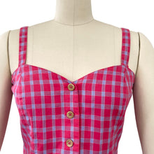 Load image into Gallery viewer, Pink Plaid Lizsport Bodice Top
