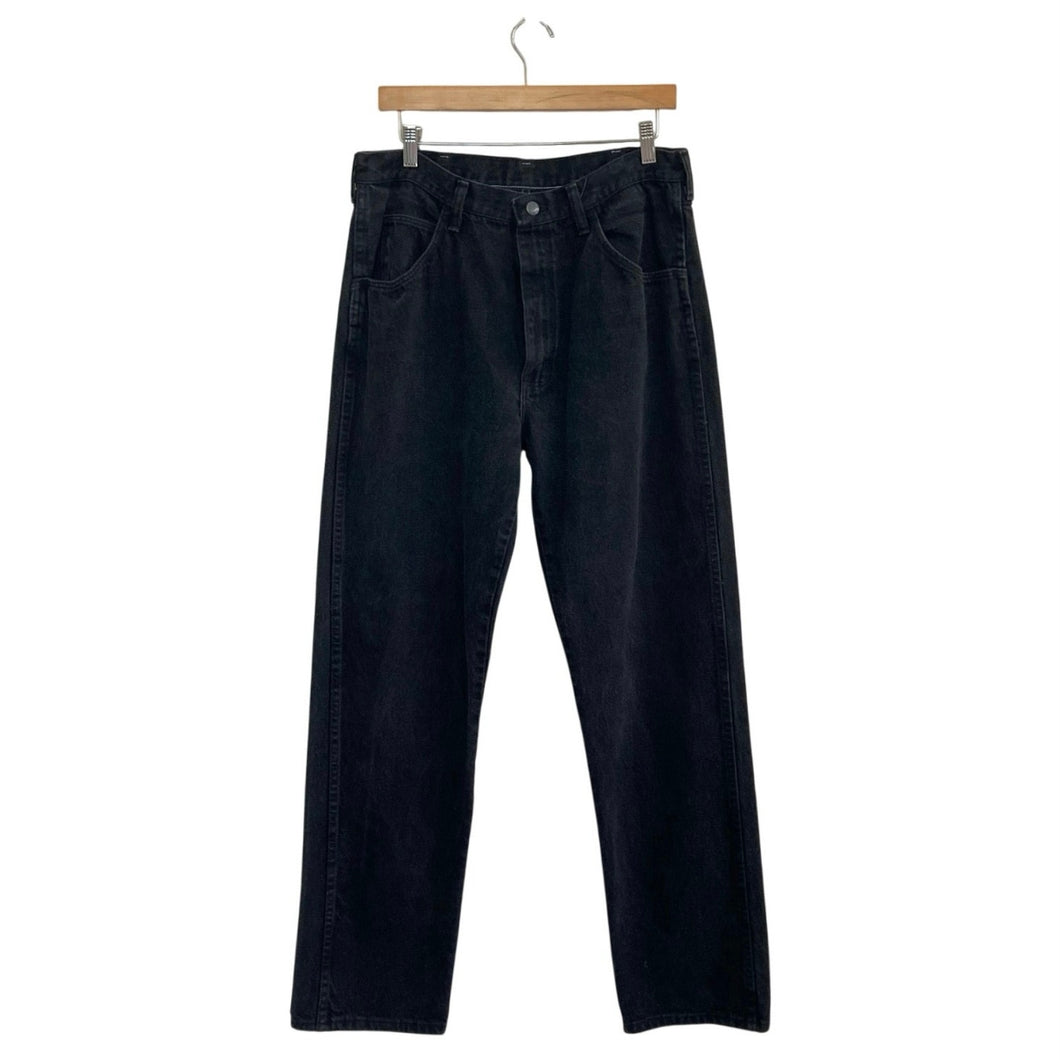 Black Straight Leg Rustler Jeans