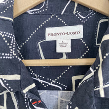 Load image into Gallery viewer, Vintage Pronto Uomo Funky Geometric Silk Button Down Shirt
