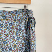 Load image into Gallery viewer, Vintage Floral Denim Wrap Skirt
