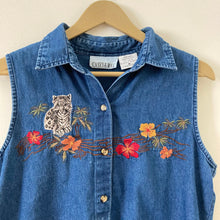 Load image into Gallery viewer, Sleeve Denim Embroidered Shirt
