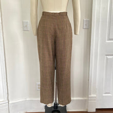 Load image into Gallery viewer, Vintage Jaclyn Smith Brown Plaid Trousers
