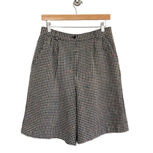 Load image into Gallery viewer, Vintage High Rise Rainbow Speckled Houndstooth Bermuda Shorts
