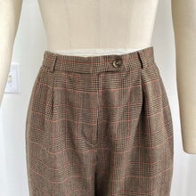 Load image into Gallery viewer, Vintage Jaclyn Smith Brown Plaid Trousers
