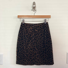 Load image into Gallery viewer, Vintage Joseph Ribkoff Leopard Print Velvet Mini Skirt
