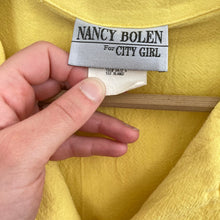 Load image into Gallery viewer, Vintage Bright Yellow Embroidered Blouse
